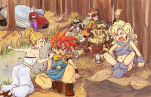 Chrono Trigger Characters In Forest Wallpaper