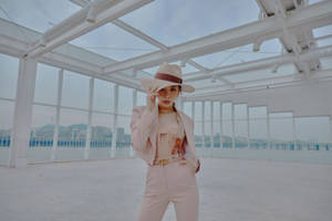 Chungha Cowboy Outfit Wallpaper