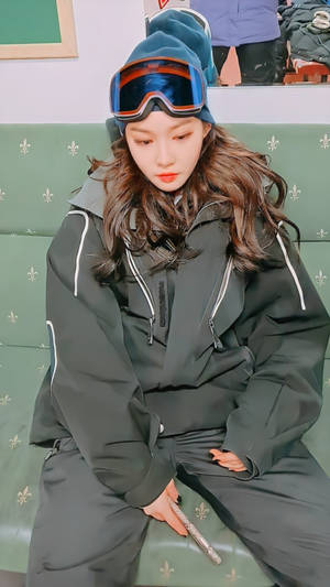 Chungha Ski Outfit Wallpaper