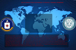 Cia Logo With World Map Wallpaper