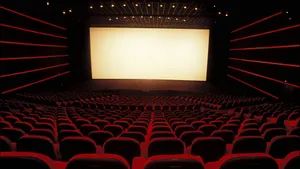 Cinema Theater Screen Red Interior Wallpaper