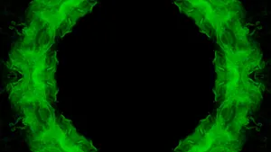 Circle Made Of Green Smoke Wallpaper