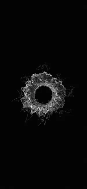 Circle Sound Waves Minimal Dark Iphone Wallpaper