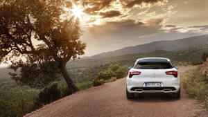 Citroen Ds5 With Sunset Wallpaper