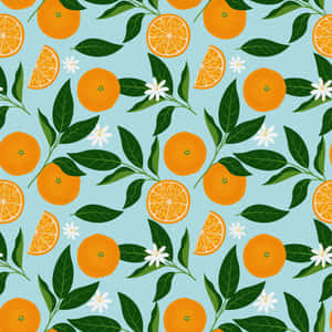 Citrus Pattern Background Wallpaper