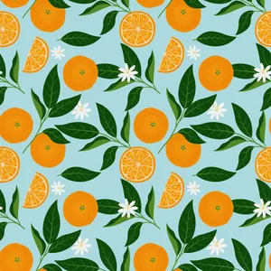 Citrus Pattern Background Wallpaper