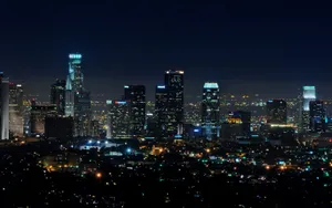 City Lights Of Los Angeles Skyline Wallpaper