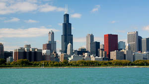 City Of Chicago At Daytime Wallpaper