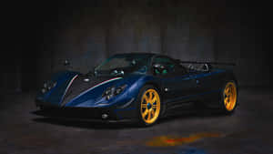 City Street With A Sports Car Wallpaper