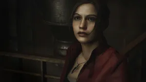 Claire Redfield Battles Zombies In Resident Evil 2 Remake Wallpaper