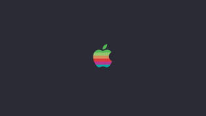 Classic Apple Logo In Gorgeous Rainbow Colors Wallpaper