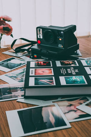 Classic Black Polaroid Camera Wallpaper