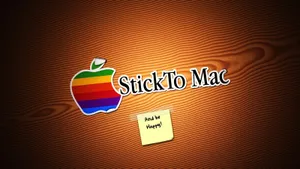 Classic Cool Mac Logo Stick To Mac Wallpaper