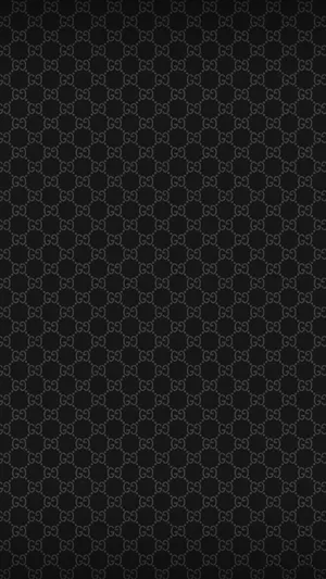 Classic Gucci Fashion Logo Black Pattern Wallpaper
