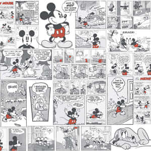 Classic Mickey Mouse Comic Strips Wallpaper