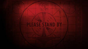 Classic Red 'please Stand By' Display Wallpaper