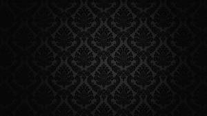 Classic Royal Black Damask Pattern Wallpaper