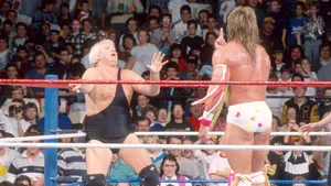 Classic Wrestling Match Showdown Wallpaper