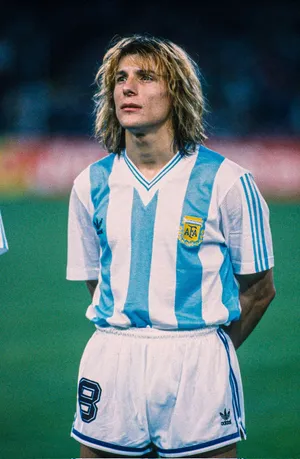 Claudio Caniggia Argentina Stripes Wallpaper