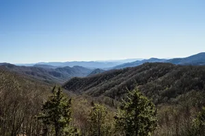 Clear Sky Above Smoky Mountains Wallpaper