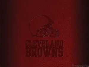 Cleveland Browns On Leather Wallpaper