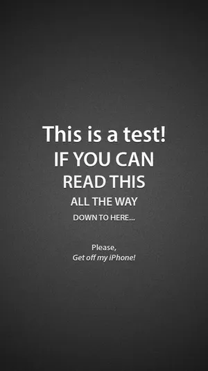 Clever Iphone Warning Wallpaper