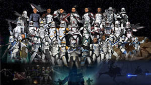 Clone Troopers Coordinating An Attack Wallpaper