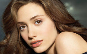 Close Up Emmy Rossum Wallpaper