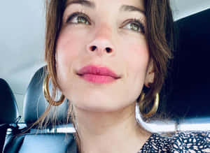 Close Up Selfie Woman Car Wallpaper