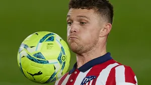 Close-up Shot Of Kieran Trippier On The Field With A Soccer Ball Wallpaper