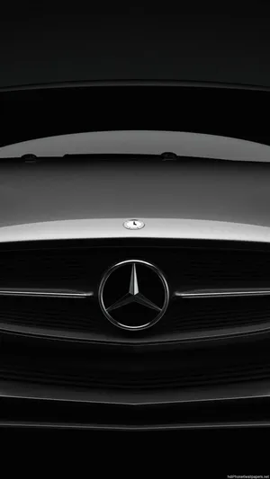 Close Up Silver Mercedes Classic Iphone Wallpaper