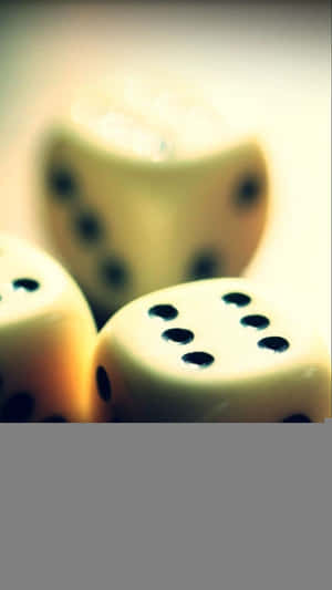 Close Up White Dice Soft Focus Wallpaper