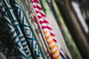 Clothes With Patterned Design Close-up Wallpaper