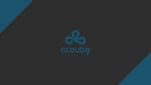 Cloud9 Dark Blue Logo With Borders Wallpaper