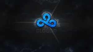 Cloud9 Logo White Aura Effect Wallpaper