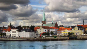 Cloudy Day In Copenhagen Wallpaper