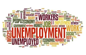 Cluster Of Words Related To Unemployment Wallpaper