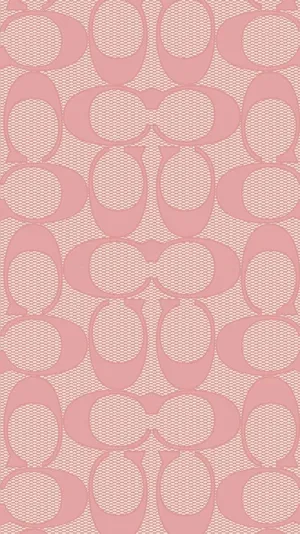 Coach Designer Logo In Pink Pattern Wallpaper