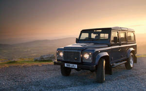 Coal Black Land Rover Defender Wallpaper