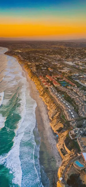Coastal Beach In San Diego Iphone Wallpaper