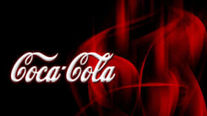 Coca Cola Logo On A Black Background Wallpaper