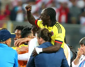 Colombian Soccer Team Celebration Wallpaper