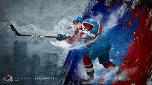 Colorado Avalanche Ice Hockey Team Graphic Design Wallpaper