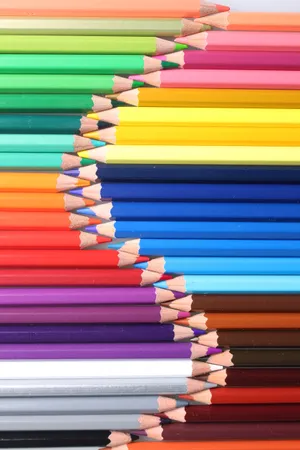 Colored Pencil Colorful Background Wallpaper