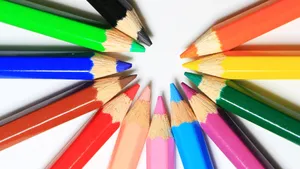 Colored Pencils Poster Design Wallpaper