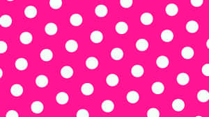 Colorful And Fun Pink Polka Dot Pattern Wallpaper