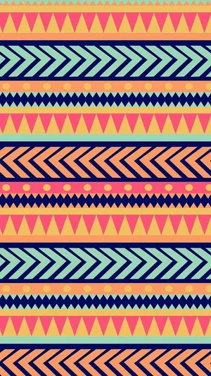 Colorful Aztec Pattern Design Wallpaper
