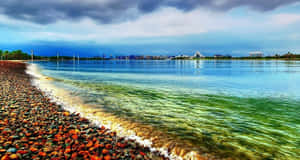 Colorful Beach Dual Monitor Wallpaper