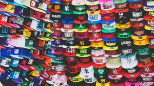 Colorful Caps On Display Wallpaper