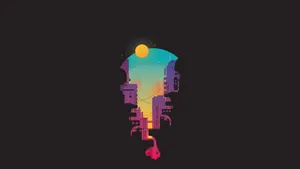 Colorful City Minimalist Ipad Wallpaper